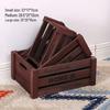 Vintage Weathered Wooden Slat Display Box for Decorative Props and Weddings