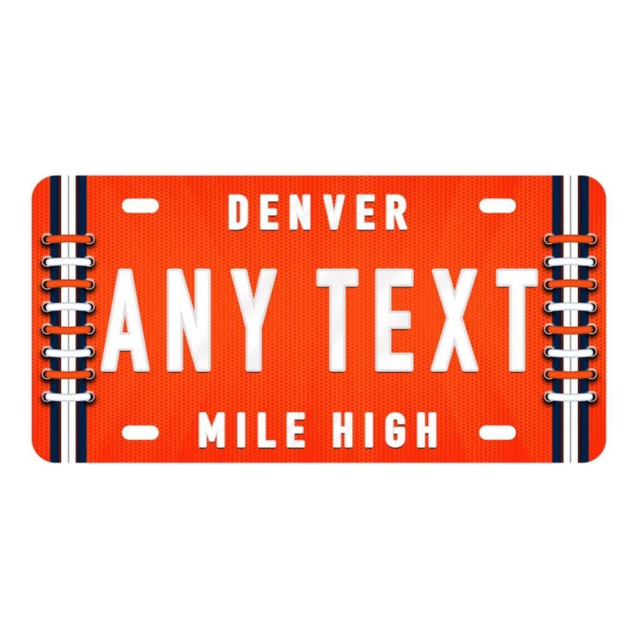 Personalized Denver Broncos Aluminum License Plate Car Motorcycle Bicycle Wall Decor 3 Time Champions Commemorative Sign чёрный