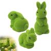 Moss Green Easter Decorations Simulation Moss Easter Bunny Figurines Bunny Figurine  Outdoor Patio