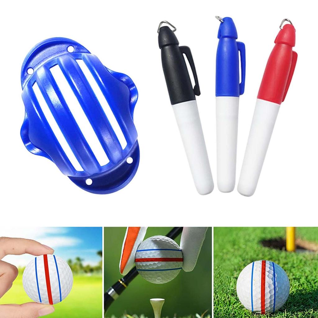 Golf Ball Alignment Tool Liner 3 Straight Marking Stencils with