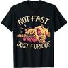 English Bulldog Sleeping Not Fast Just Furious Funny Slogan T-Shirt