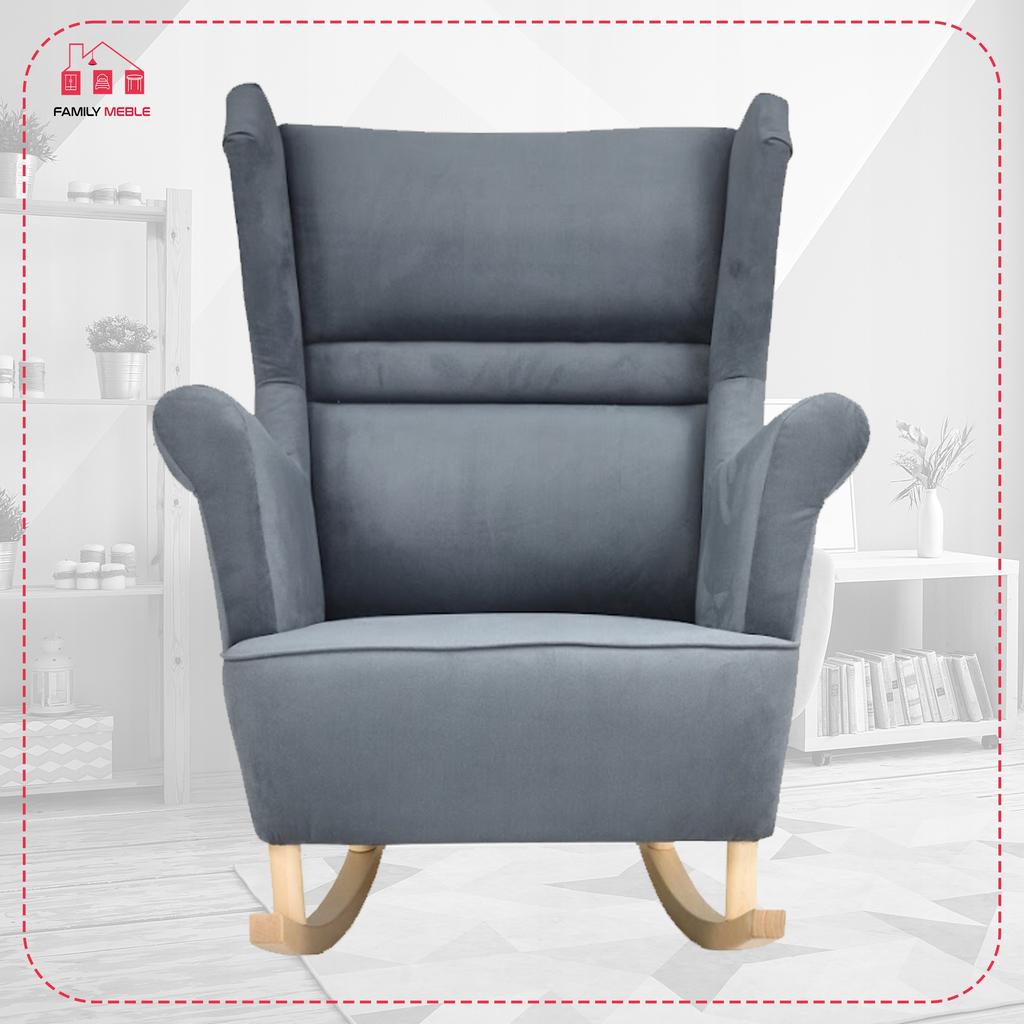 Zoja Rocking Chair, Scandinavian, Family Meble, Grey, Anthracite, Gray