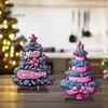 Stable Base Christmas Decor 2D Wooden Tabletop Ornaments, Xmas Tree Santa Lightweight Trees Snowman Sign with Stand, Holiday Party Decorations Favors
