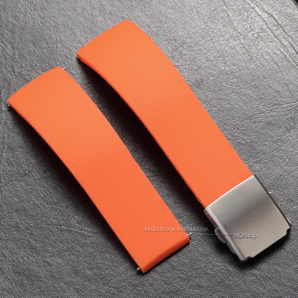 Silicone Rubber Watch Strap Quick Release Band for Seiko Watch Deployment Buckle 18mm 20mm 22mm 24mm Universal Replacement Strap