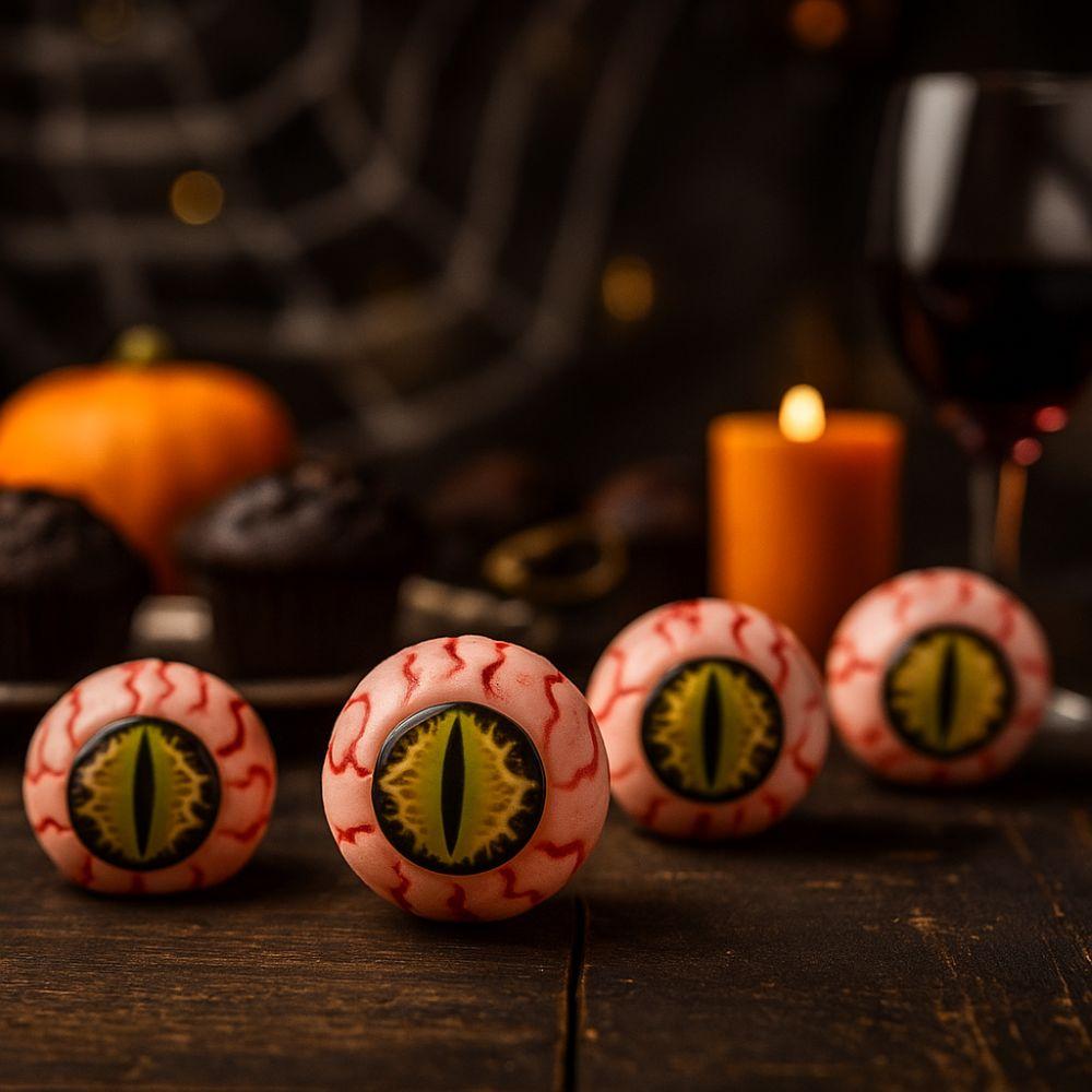 10pcs Realistic Halloween Eyeballs Simulation Red Bloodline Eye Scary Eyeballs  Kids Party