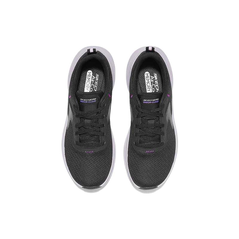 Skechers Sport Womens Fashion Comfortable Versatile Casual Low-Top Running Shoes Women sneakers Black 150562-BKLV