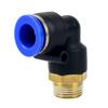 PL Pneumatic Elbow Thread Fittings Quick Connect Leak Proof Sturdy for Food Processing Equipment & Low Pressure Gas Systems