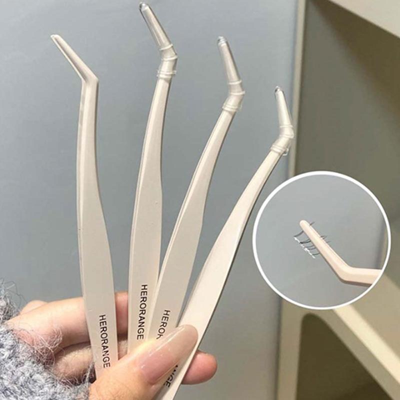

Anti-Stick Tweezers Non-Sticky Diy Rounded Design Professional Grafting Anti-Stick Glue-Free False Eyelash Tweezers