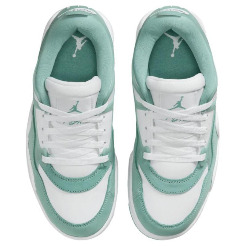 Jordan Air Jordan 4 Anti Slip Wear Resistant Low Top Vintage Basketball Shoes Women's White Green Jordan FQ7940-138