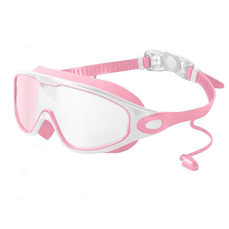 Große Schwimmbrille für Erwachsene, High-Definition, Anti-Beschlag, Galvanisiert, Schwimmbrille für Damen und Herren, Silikonbrille