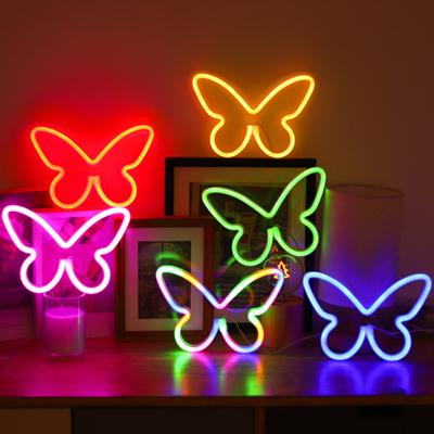 Butterfly Neon Sign Creative Shape Decorative 3000LM Butterfly LED Neon Sign Light Holiday Night Lamp Party Supplies