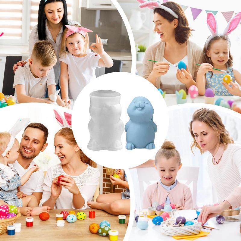 Bunny Candle Mold Easter Bunny Shape Molds Adorable Easter Bunny Aromatherapy Plaster Mold For Candle Wax Easy To Release