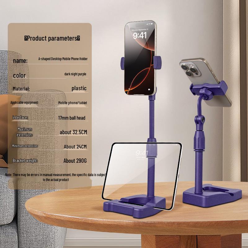 Universal Adjustable Desktop Phone Holder for Streaming, Classes, Photos, and Drama Watching