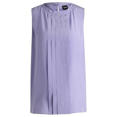 Womens/Ladies Jewel Collared Regular Sleeveless Blouse