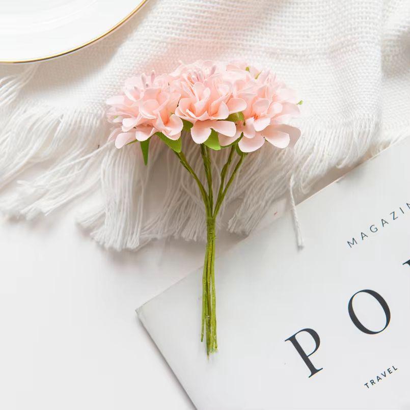 18PCS Artificial Flowers Bouquet Stamen Wedding Party Christmas Decorations Home Handmade Wreath Gift Scrapbook Craft Fake Plant