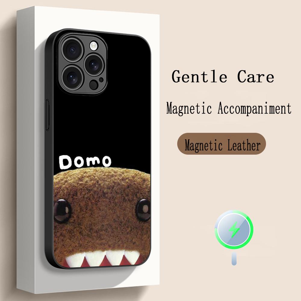 

Domo kun cute cartoon anime pattern Phone Case For iPhone 17 16 15 14 13 12 Plus Pro Max High-end Luxury Magsafe Sheepskin iPhone 17