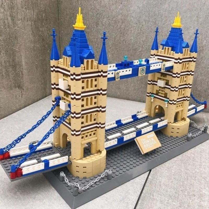 Non-Toxic World Famous Architecture The Tower Bridge Of London Building Blocks City Compatible Bricks Children Assemble 1052Pcs