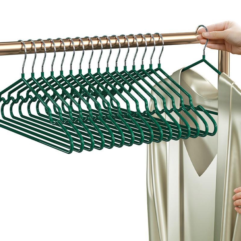 Anti-slip Plastic-coated Clothes Hanger Clothes Drying Rack Thickened Stainless Steel Clothes Support Seamless Clothes Hanging Rack