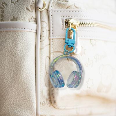 Colorful 3D Earphone Keychain, Small Earphone Pendant