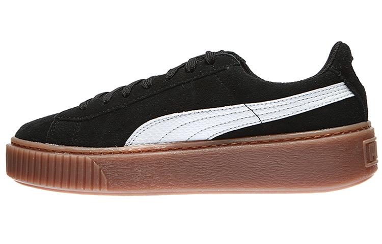 PUMA Suede Platform Sneakers Black Brown Women s 363906-02 37