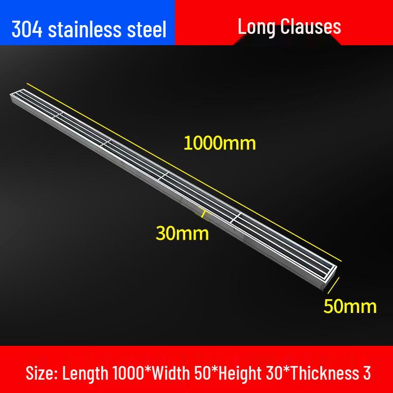 Gitterrostabdeckung aus Edelstahl 304 für Entwässerungsrinnen und Schächte.