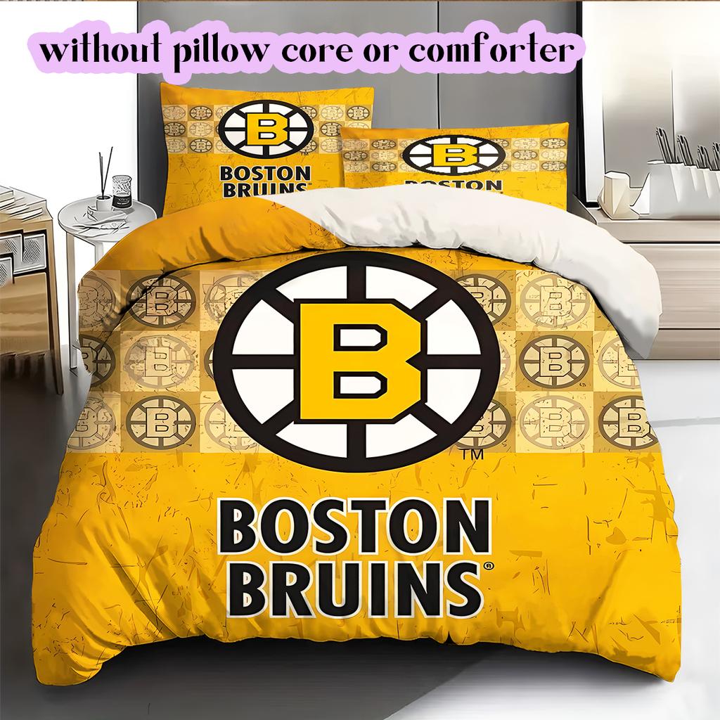 Hokejový logo vzor Povlečení Přikrývka Sada Povlak na přikrývku Povlak na polštář Domácí dekorace Dárek k narozeninám (1* povlak na přikrývku + 2* povlak na polštář, bez výplně)