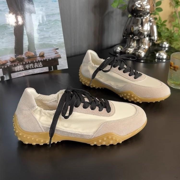 Rindslederversion~ Retro runde Zehenpartie Schnürung dicksohlige deutsche Trainingsschuhe, Sportstil, lässige vielseitige und bequeme Board-Schuhe, wenig