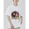 Black T Shirt With Slade Band Print And Circular Design For Casual Wear