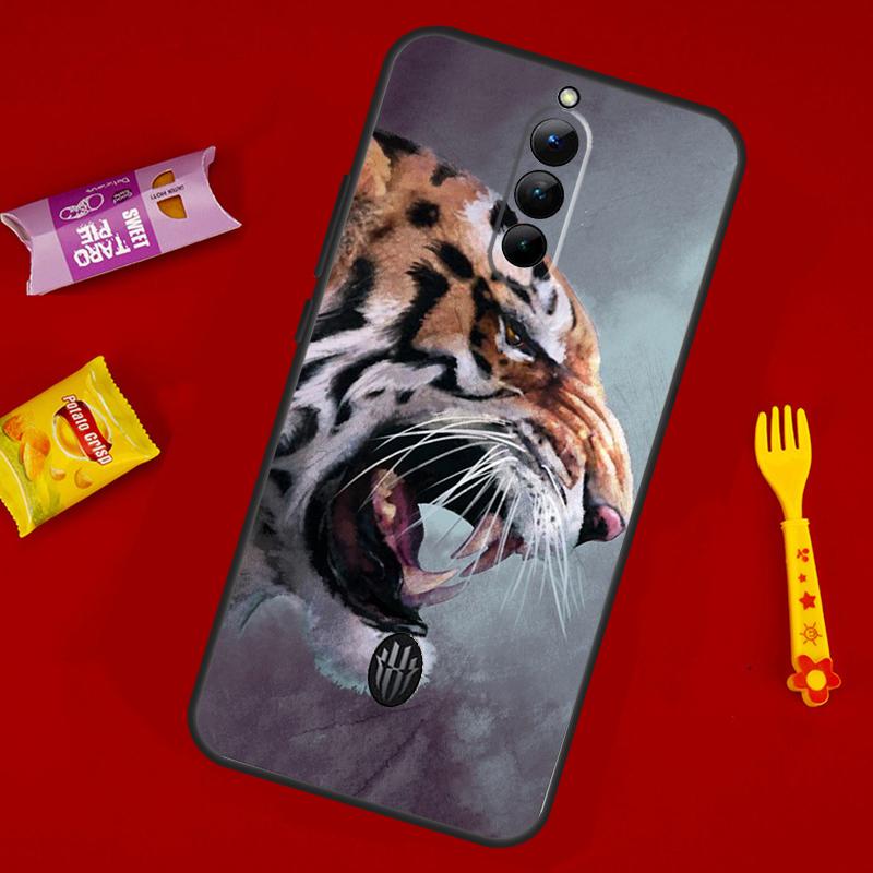 Ferocious Tiger Animal Case For ZTE Nubia Red Magic 10 Air 6 6S 7S For Red Magic 11 10 9 8 8S 9S 10S Pro Plus Cover