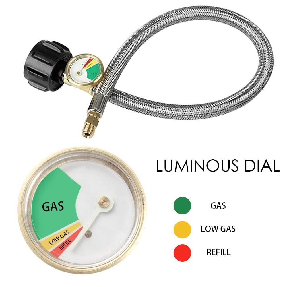 Safe Double Ended LP Propane Regulator Kit Stainless Steel Stainless Steel Hose Kit  Trailer