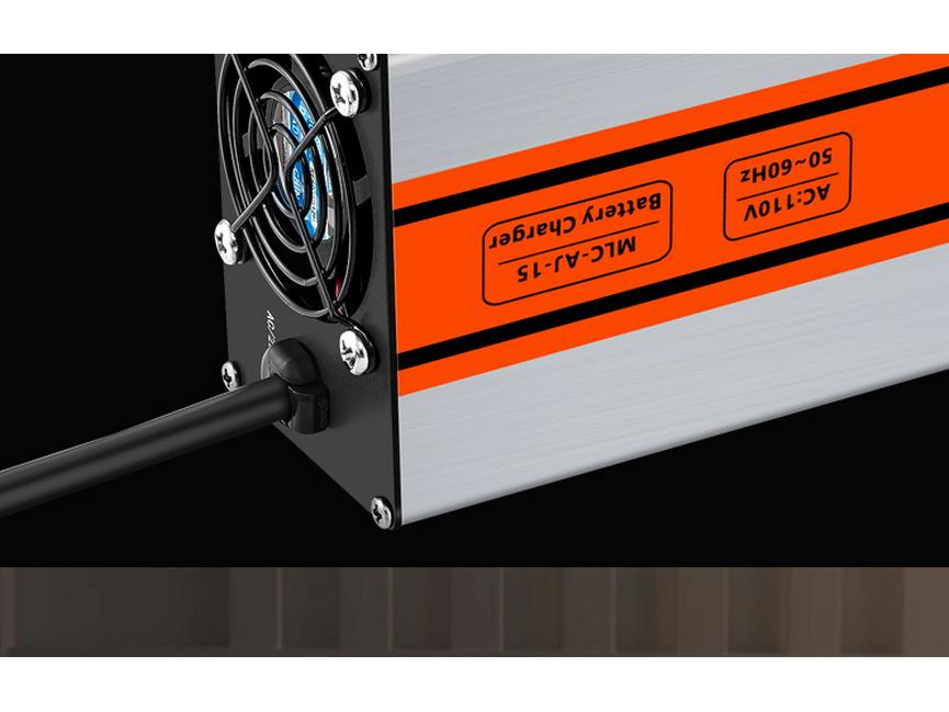 Adjustable 15A EV Lithium Battery Charger, 48V/60V/72V, 110V Input (US Standard)