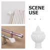 20Pcs Curtain Rod Decorative Finials Prosperity Flower Design Fit 26-28Mm Curtain Poles End Caps Plastic Replacement Drapery Rod