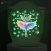 Glow In Dark Luminous Girl Toilet Stickers Removable Wall Decals Bathroom Kids Room Home Window Car Decorations