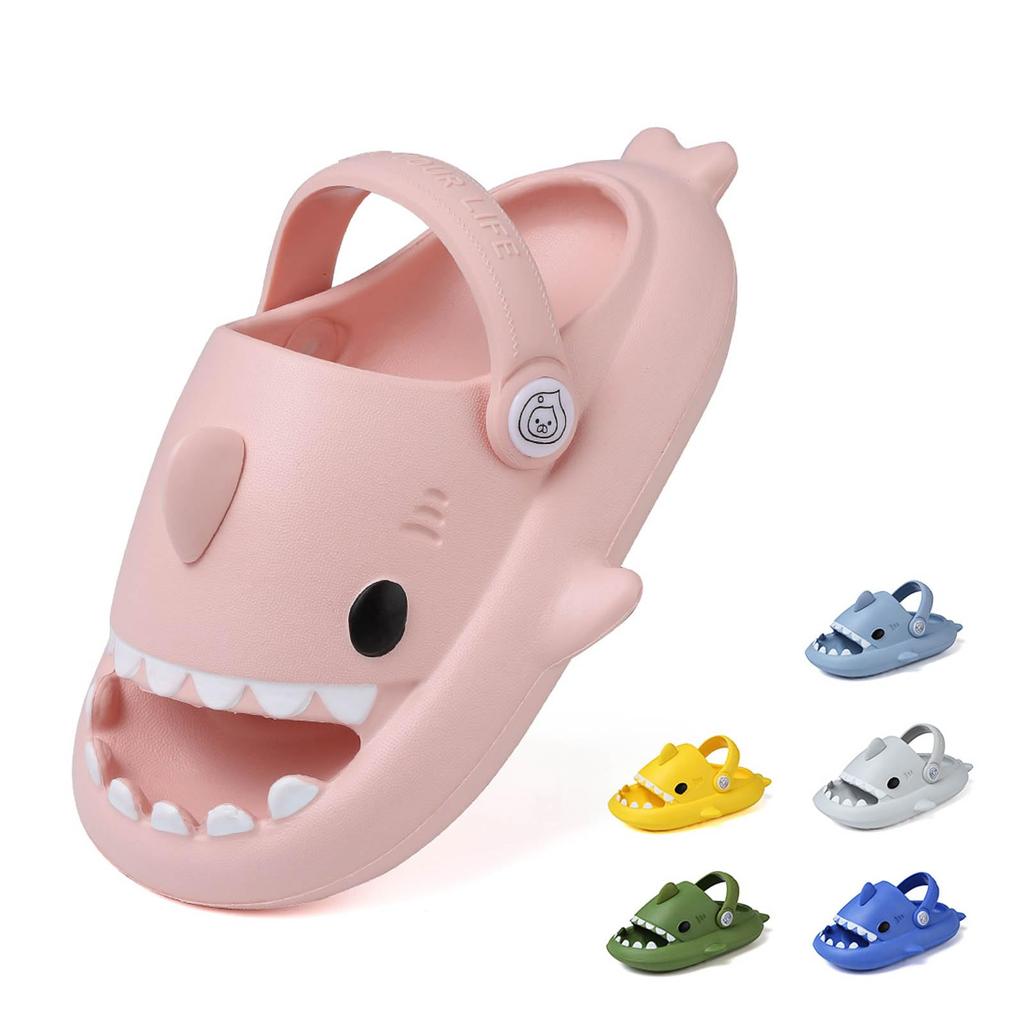 KIDMI Kids Shark Cloud Slides Cartoon Boys Girls Slip On Sandals Soft Toddler Beach Slippers Pool Shower Shoes Cushioned Shoes