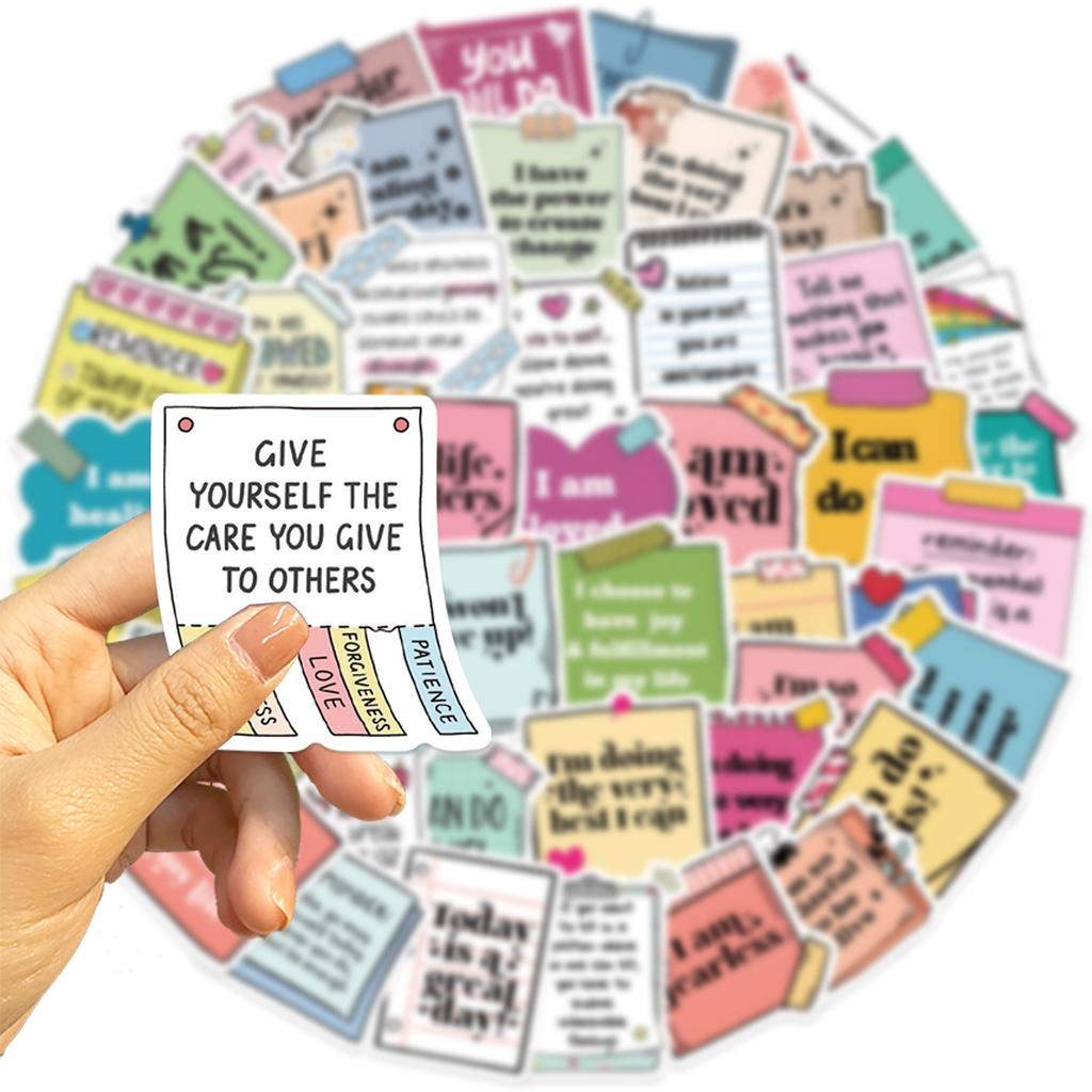 50 Self-affirmation Motivation Tags Graffiti Stickers Personalized Decoration Guitar Laptop Suitcase DIY Waterproof