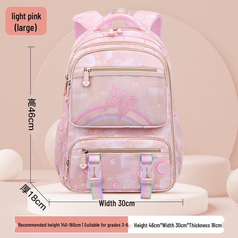 Großer Rucksack für Mädchen für die Grundschule mit seitlicher Öffnung