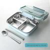 Multi-Compartment Stainless Steel Bento Box - No Flavor Mixing, Microwave Safe, Ideal for Students and Office Workers, Portable Lunch Solution