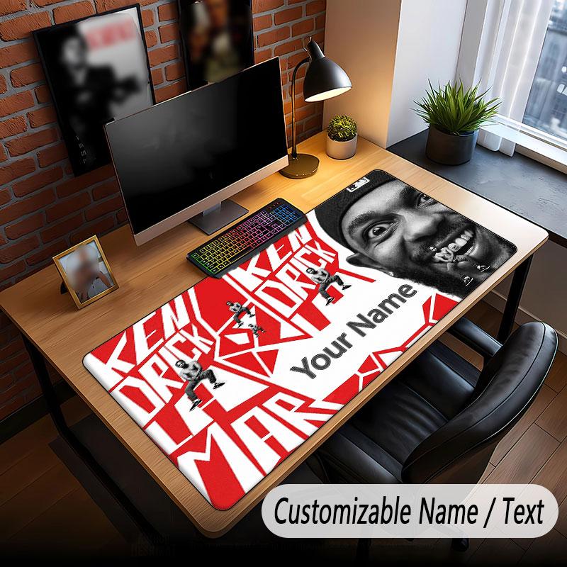 Custom Name Extended Mouse Pad,Kendrick Lamar Gaming Desk Mat For Home Office Desktop Decor