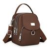 1PC Lady Casual Messenger Bag  Solid Color Multi-function Purse Multi-layer Lightweight Oxford Handbag  Suitable for Going Out