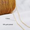 Wholesale 14K Gold Plated Brass Metal Loose Chains Bulk Chains For Jewelry Making,DIY Handmade Jewellery Making Supplies