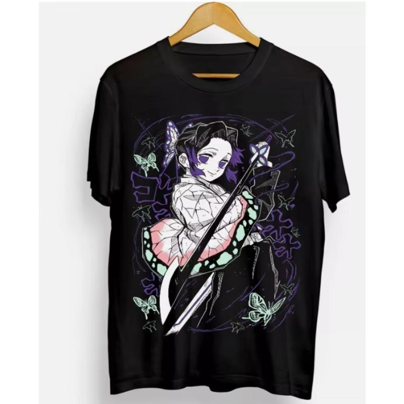 

Trends Summer 2025 Cosplay Neutral Shinobu Kocho T-Shirt Demon Slayer Kimetsu No Yaiba Anime Soft Tee All Sizes Harajuku S