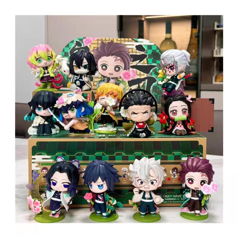 2026 Tanjiro Kamado Nezuko Demon-Slayer Anime Cartoon Figure Blind Box Creative  Statue Ornament Surprise Gift Box