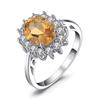 JewelryPalace Prinzessin Diana Kreierter Blauer Saphir 925 Silber Verlobungsring Rubin Natürlicher Amethyst Citrin Blauer Topas