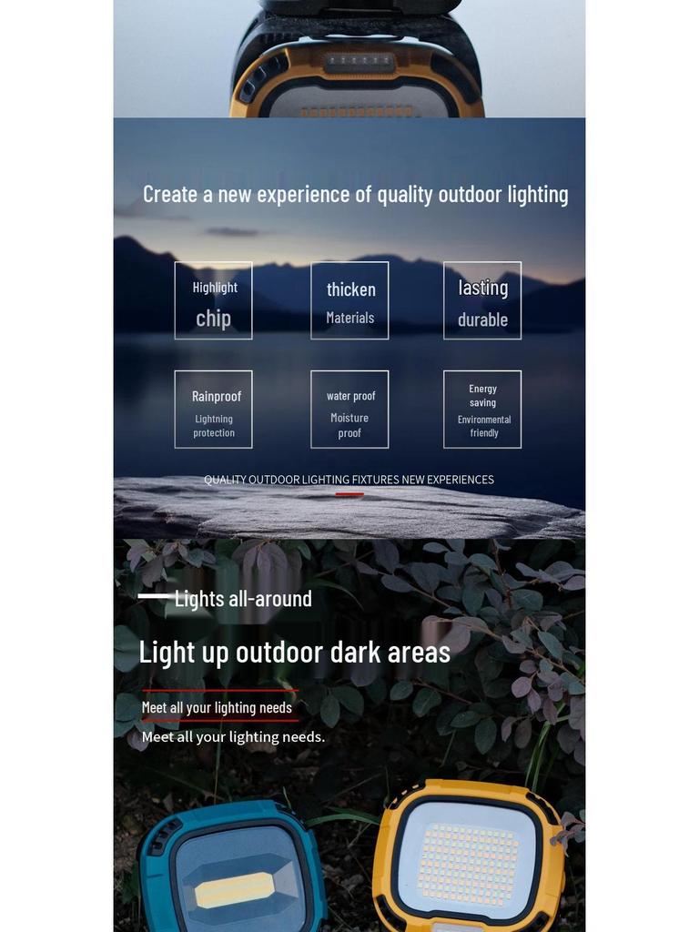Portable LED Work Light with Strong Magnet & Hook - High Brightness, Long Battery Life, Ideal for Outdoor Emergencies