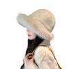 Autumn and Winter Women's Plush Warm Mongolian Hat Thickened Cold and Windproof Cycling Travel Hat