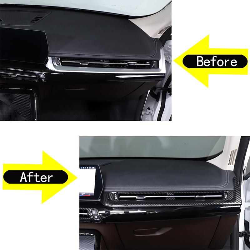 ABS Carbon Fiber Pro BMW X1 IX1 U10 U11 2025-24 Dekorační Rámeček Větracího Otvoru Středové Konzole Auta Samolepka Příslušenství Interiéru Auta