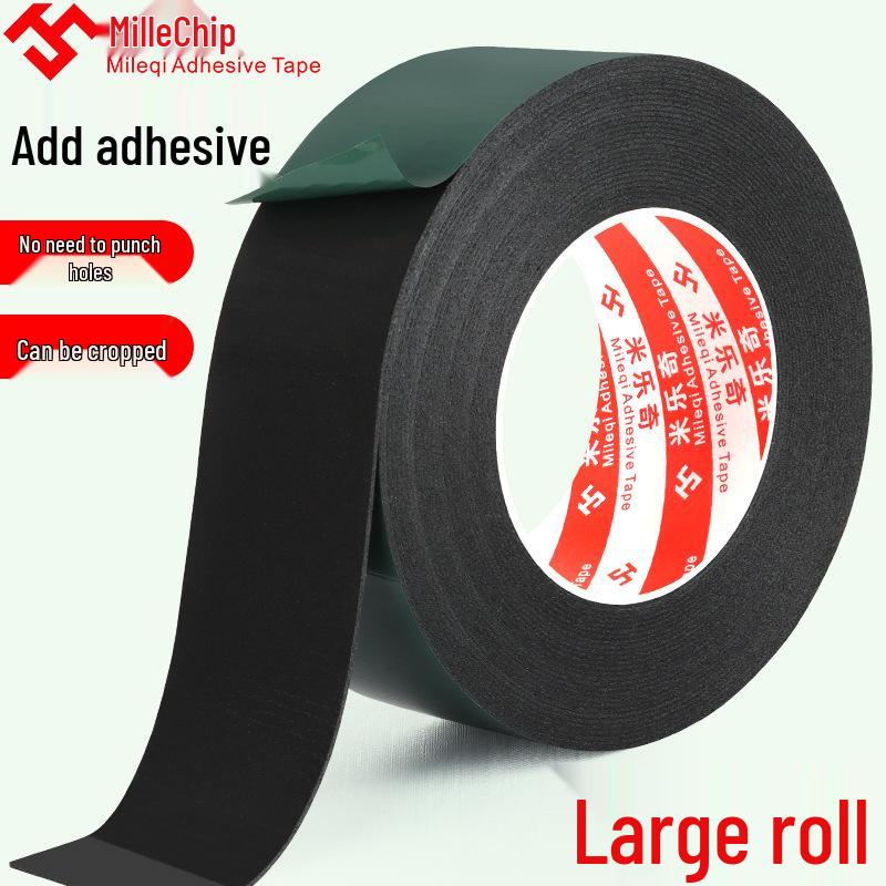 Green Film Double-Sided Tape: High-Temp Resistant, Strong Adhesive, Black Foam for Electrical & Hardware Repair.