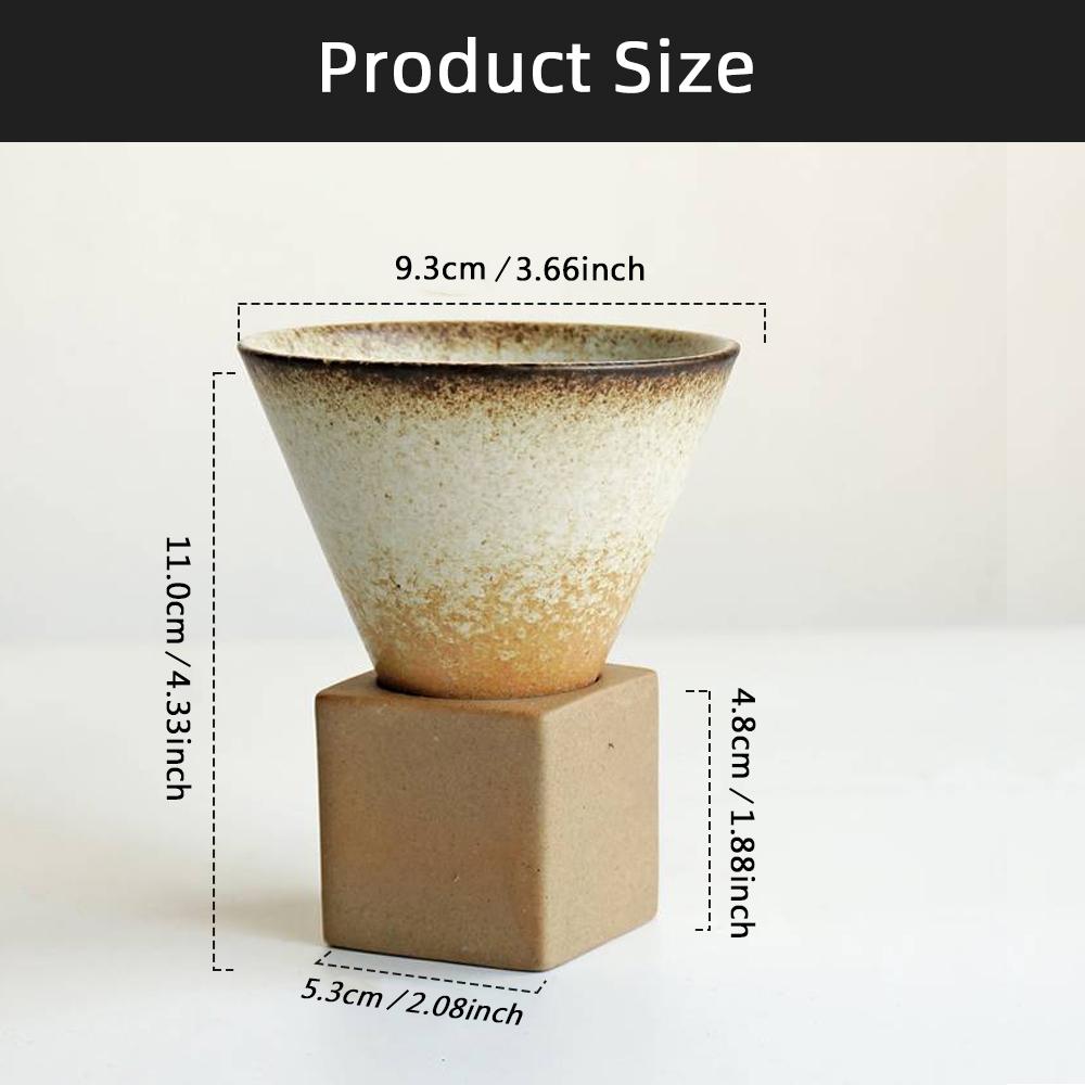 200ML Creative Retro Ceramic Coffee Cup Rough Pottery Tea Cup Japanese Latte Pull Flower Porcelain Cup Household New Pottery Mug