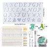 Silicone Alphabet Resin Molds Kit Letter Silicone Mold Epoxy Resin Casting Mold Keychain Making Set Keychain Supplies