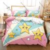 Cartoon Star Bedding Set Single Twin Full Queen King Size Bed Set Adult Bedroom Duvetcover Sets Anime Bed Sheet Set